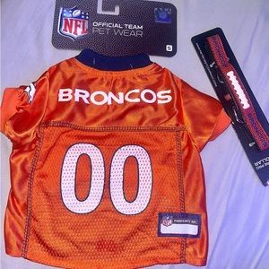 DENVER BRONCOS NFL PET SHIRT & COLLAR~ NWT!!